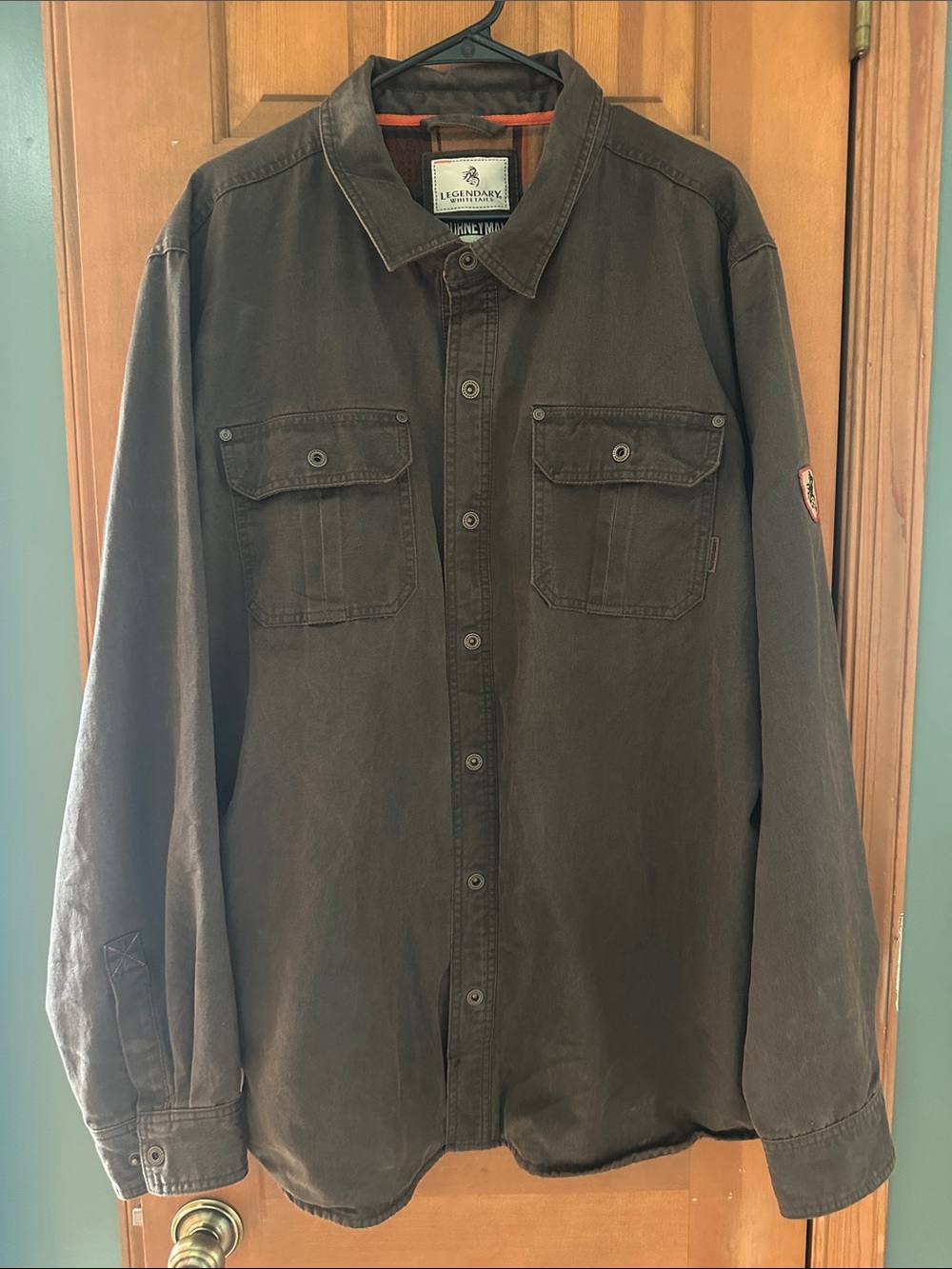 Legendary Whitetails Men’s XL TALL Brown Work Shirt